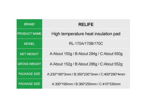 ReLife RL-170B Silicone Mat