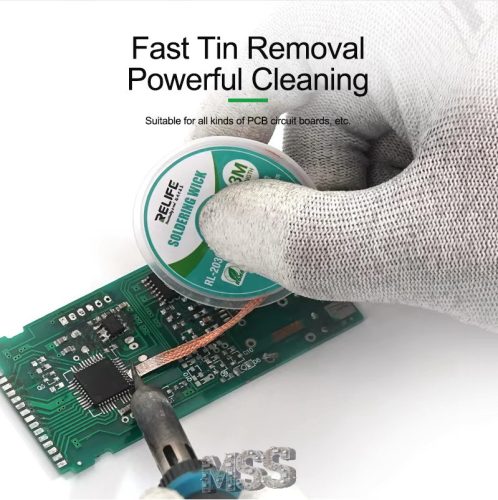 ReLife RL-2030 2.0mm x 3.0m Solder Wick - Efficient Desoldering Tool for Electronics Repair