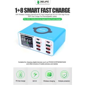   ReLife RL-304S 110W Multifunctional 8 Port QC 3 Fast USB Charging HUB