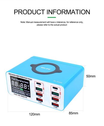 ReLife RL-304S 110W Multifunctional 8 Port QC 3 Fast USB Charging HUB