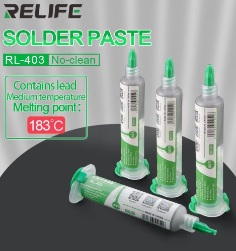 ReLife RL-403 183°C 40g Soldering Paste in Syringe