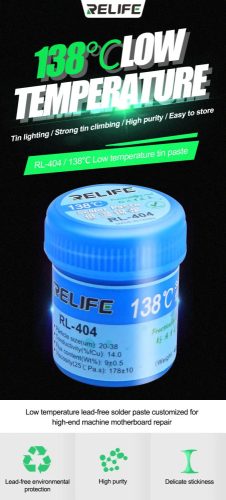 ReLife RL-404 138°C 40g Soldering Paste