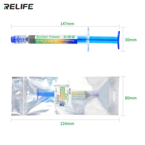 ReLife RL-405 138°C 3ml Nano Soldering Pastein in Syringe for FPC
