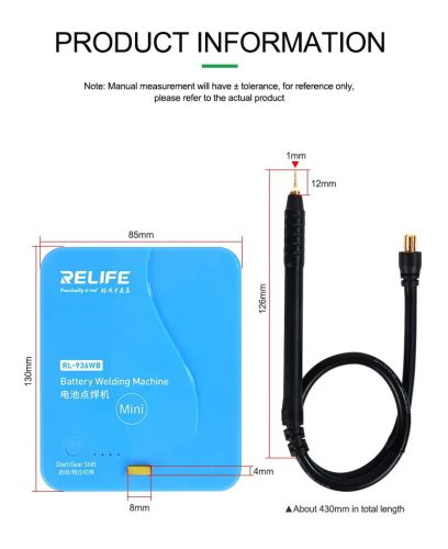ReLife RL-936WB Mini Portable Battery Spot Welding Machine