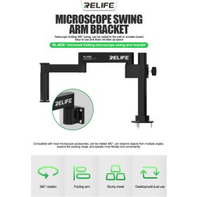   ReLife RL-M28 Universal Microscope Swing Arm Bracket Telescopic 360° Folding