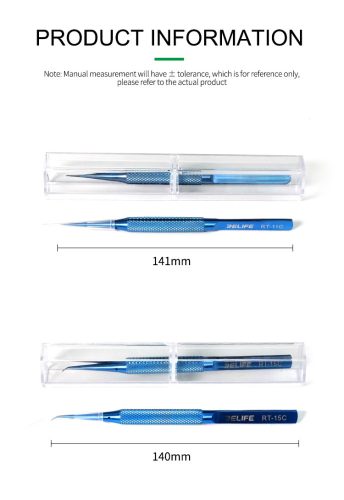 ReLife RT-15C Curved Titanium Tweezer
