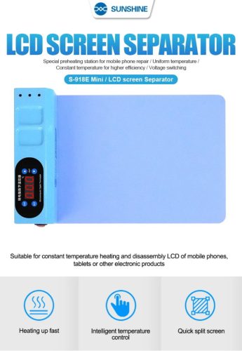 Sunshine S-918E Mini Anti Static Heat Mat Insulation Silicone Pad Desk