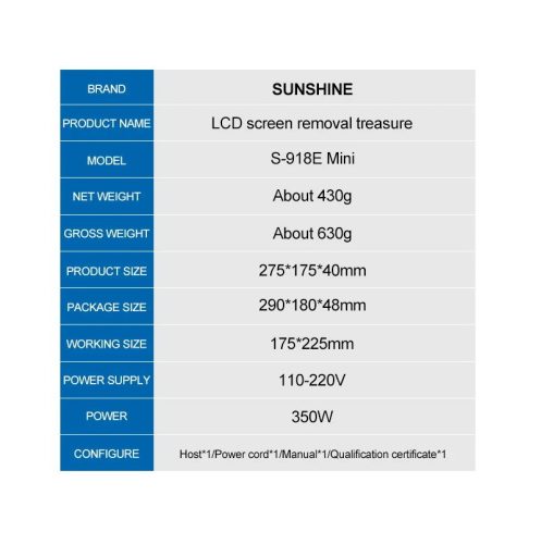 Sunshine S-918E Mini Anti Static Heat Mat Insulation Silicone Pad Desk