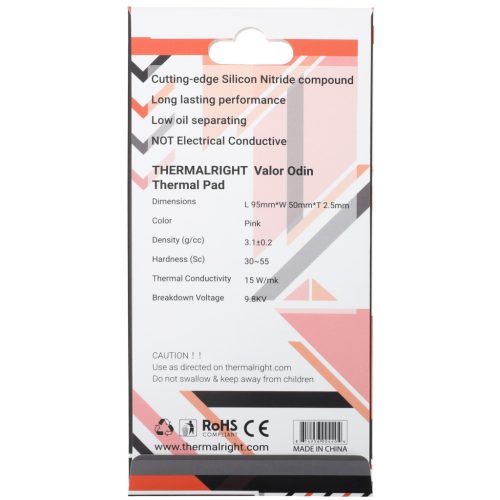 Thermalright Valor Performance Thermal Pad 15W/mK 90x50mm / 2,5mm