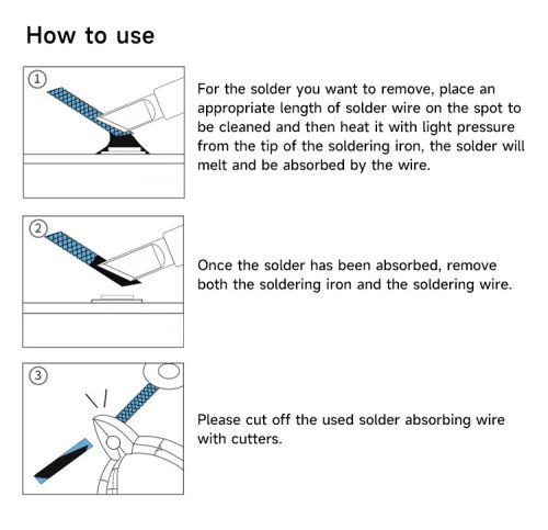XZZ 2.0mm x 1.5m Solder Wick - Efficient Desoldering Tool for Electronics Repair