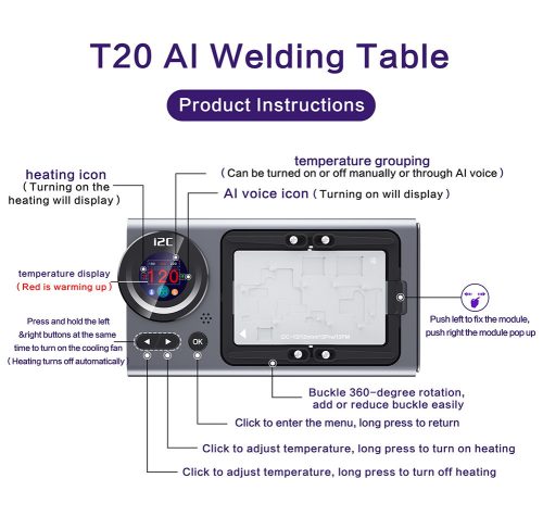 i2C T20 AI All in One Universal iPhone Motherboard Pre-Heater X-15 Series